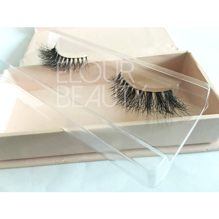 3D naked bands mink eyelashes with customized magnetic box EA107